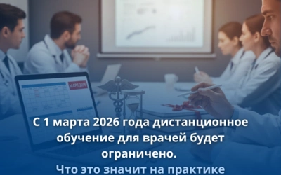 С 1 марта 2026 года дистанционное обучение для врачей будет ограничено. Что это значит на практике?