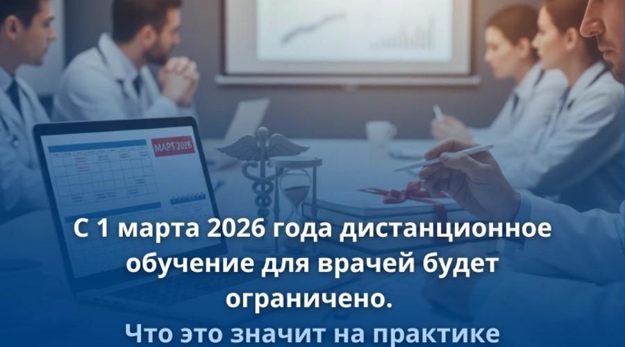 С 1 марта 2026 года дистанционное обучение для врачей будет ограничено. Что это значит на практике?