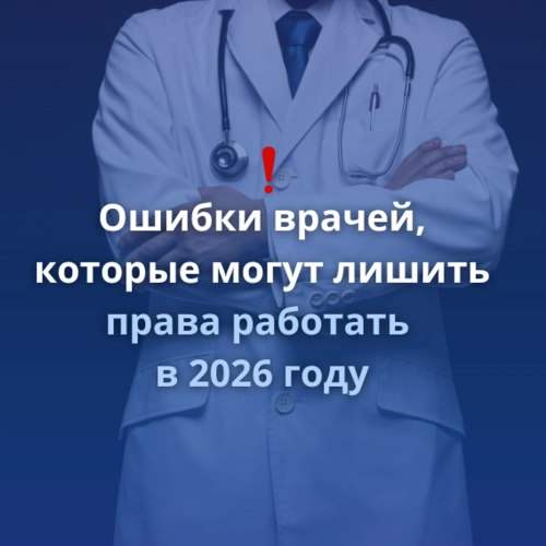Ошибки врачей, которые могут лишить права работать в 2026 году